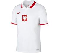 Nike Men's Poland 2020 Stadium Home T-Shirt, White/Sport Red, Large