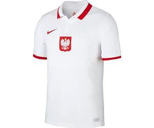 Nike Men's Poland 2020 Stadium Home T-Shirt, White/Sport Red, Large