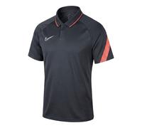 Nike Mens Polo Shirt Medium Dark Grey Red Dri-Fit Golf Breathable Wicking