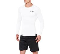 Nike Men's Pro Compression Long Sleeve Crew Top Sweater, White, L, BV5588