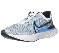 Nike Men's React Infinity Run Fk 3 Sneaker, White Black Blue Orbit Chlorine Blue, 8.5 UK