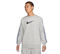 NIKE Men's Repeat Crewneck Sweatshirt Dark Grey Heather/Midnight/Mystic Navy (as8, alpha, m, regular, regular, Grey)