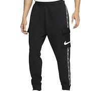 NIKE Men's Repeat Sw Flc Cargo Pants, Black/White, M EU