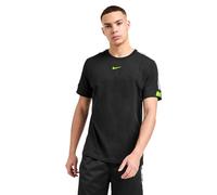NIKE Mens Repeat Tape Logo T Shirt Short Sleeve Cotton Sportswear Crew Jersey Tee (UK, Alpha, S, Regular, Regular, Black)