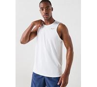 Nike Mens Running Miler Dri-FIT Tank, White/Reflective Silv, Size S, Men White/Reflective Silv