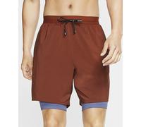 Nike Mens Shorts S Brown Purple Flex Stride 2 in 1 Running Training AJ7784-226