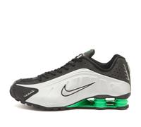Nike Men's Shox R4 Sneaker Silver/Black/Green UK 6