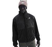 Nike Mens Solid Patterned Full Zipper Sweat Jacket with Zipped Pocket in Black/White - Size X-Large