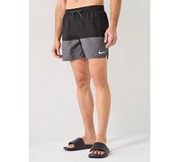Nike Mens Split 5 Inch Volley Swim Short, Black, Size L, Men Black