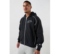 Nike Mens Sportswear Air Piped Full Zip Hoodie, Black/White/White, Size 2Xl, Men Black/White/White