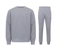 Nike Mens Sportswear Club Men’s Fleece Crew Tracksuit in Grey Cotton - Size X-Large