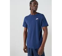 Nike Mens Sportswear Club T-Shirt, Midnight Navy/White, Size M, Men Midnight Navy/White