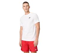 NIKE Men's Sportswear Club T shirt, White/Black, M