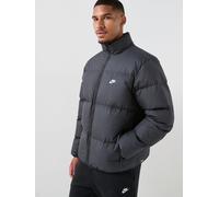 Nike Mens Sportswear Club Therma-FIT Padded Quilted Full Zip Jacket, Black/White, Size M, Men Black/White