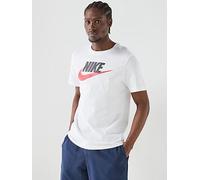 Nike Mens Sportswear Icon Futura T-Shirt, White/Black/University Red, Size M, Men White/Black/University Red