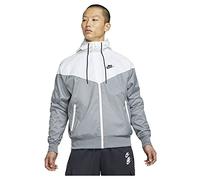 NIKE Men's Sportswear Windrunner Jacket, SMOKE GREY/WHITE/SMOKE GREY/BLACK, XS UK