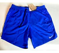 Nike Mens Stride 7" Running Shorts Small Blue Brief Lined Zip Pocket DM4761-480