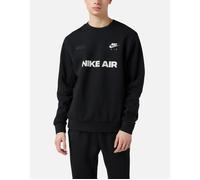Nike Mens Crew Neck Brushed Black Sweatshirt Pullover Fleece - Size Large