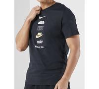 Nike Men's T Shirt Graphic Print Stacked Logo Crew Neck Tee Black S M L XL XXL