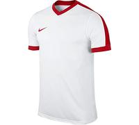 NIKE Men's T-shirt Short Sleeves Nike Striker Iv Soccer T Shirt, White/University Red, M UK