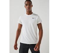 Nike Mens Tennis Victory Short Sleeve T-Shirt, White/Black, Size M, Men White/Black