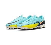 NIKE Men's Nike Phantom Gt2 Academy Mg Sneaker, Glacier Ice Black Yellow Strike, 7.5 UK