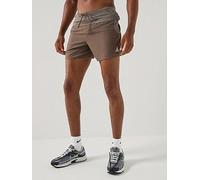 Nike Mens Trail Running Dri-fit Acg 5 Inch Brief Lined Shorts, Ironstone/Cave Stone/Summit Wh, Size M, Men Ironstone/Cave Stone/Summit Wh