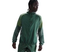Nike Mens Trail Solid Patterned Hooded Running Jacket in Fir/Clay Green - Size Small