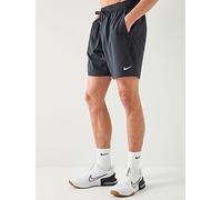 Nike Mens Training Dri-FIT 7 Inch Unlined Versatile Shorts, Black/White, Size S, Men Black/White
