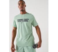 Nike Mens Training Dri-FIT Graphic T-Shirt, Steam/Dk Smoke Grey, Size S, Men Team/Dk Smoke Grey