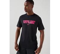 Nike Mens Training Dri-Fit Poly T-Shirt, Black/Hyper Pink, Size S, Men Black/Hyper Pink