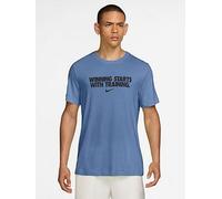 Nike Mens Training Dri-Fit Poly T-Shirt, Indigo Storm/Black, Size 2Xl, Men Indigo Storm/Black