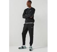 Nike Mens Training Dri-FIT UV Fleece Jogger Pants, Black/Black/White, Size M, Men Black/Black/White