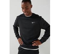 Nike Mens Training Dri-Fit UV Flex Fleece Crew Sweatshirt, Black/Black/White, Size 2Xl, Men Black/Black/White