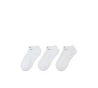 Nike Mens Training Everyday Cushioned No Show Socks (3 Pack), White/Black, Size S, Men White/Black