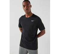 NIKE Men's Dri-fit Training T shirt, Black/(White), S UK