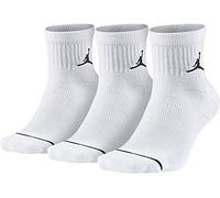 NIKE Men's U J Everyday Max Ankl 3pr Socks, white/white/white/black, S UK