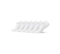 NIKE Men's Unisex Everyday Cushion No Show 6 Pair Band Socks, White/Black, L