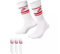 Nike Mens Unisex Sportswear Dri-FIT 3 Pair Socks - Red - Size Large