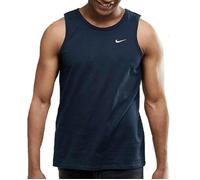 Nike Mens Vest Embroidered Grey Swoosh Athletic Gym Training Tank Summer Top
