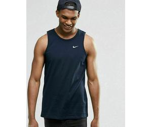 Nike Mens Vest Embroidered Swoosh Logo Summer Tank Top Gym Running Top Small