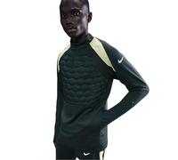 Nike Mens Winter Warrior Zip Neck Raglan Drill Top in Seaweed Reflect - Dark Grey - Size X-Large