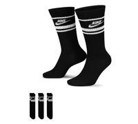 Nike Sportswear Dri FIT Everyday Essential Crew Socks (3 Pairs) L Black/White