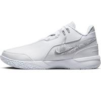 Nike Men's Zm Lebron NXXT Gen Ampd Basketball Shoe, White Lt Smoke Grey Metallic Silver, 10.5 UK
