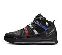 Nike Men's Zoom Lebron III Qs Basketball Shoe, Black/Silver/Univers, 9.5 UK