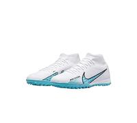NIKE Men's Zoom Mercurial Superfly 9 Academy Tf Sneaker, White Baltic Blue Pink Blast, 9 UK