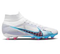 NIKE Men's Zoom Mercurial Superfly 9 Ag-pro Sneaker, White Baltic Blue Pink Blast Indigo Haze, 9 UK