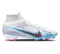 NIKE Men's Zoom Mercurial Superfly 9 Pro Fg Sneaker, White Baltic Blue Pink Blast Indigo Haze, 9 UK