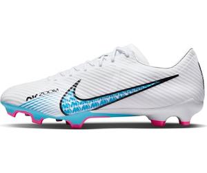 NIKE Men's Zoom Vapor 15 Academy Fg/Mg Soccer Shoe, White Baltic Blue Hot Punch Co, 12 UK