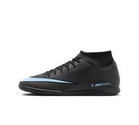 Nike Mercurial Superfly 10 Club Indoor Court High-Top Football Shoes - Black 8.5